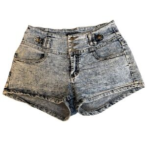 Mind Code High Waist Denim Shorts, Size M